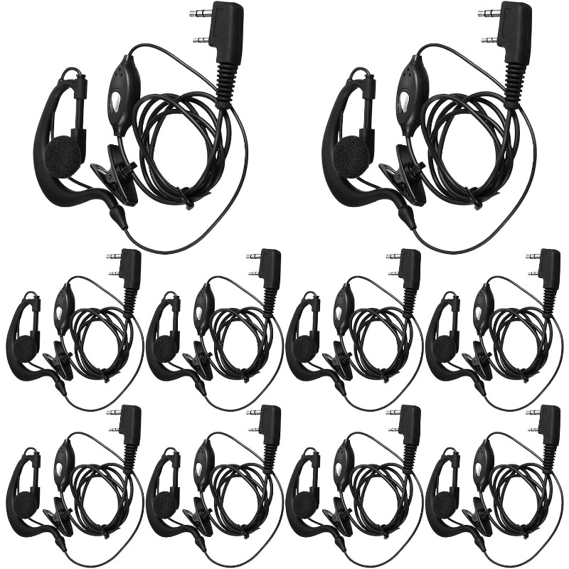 Wired Earphone Mic - 10 Pezzi Auricolari per Walkie Talkie
