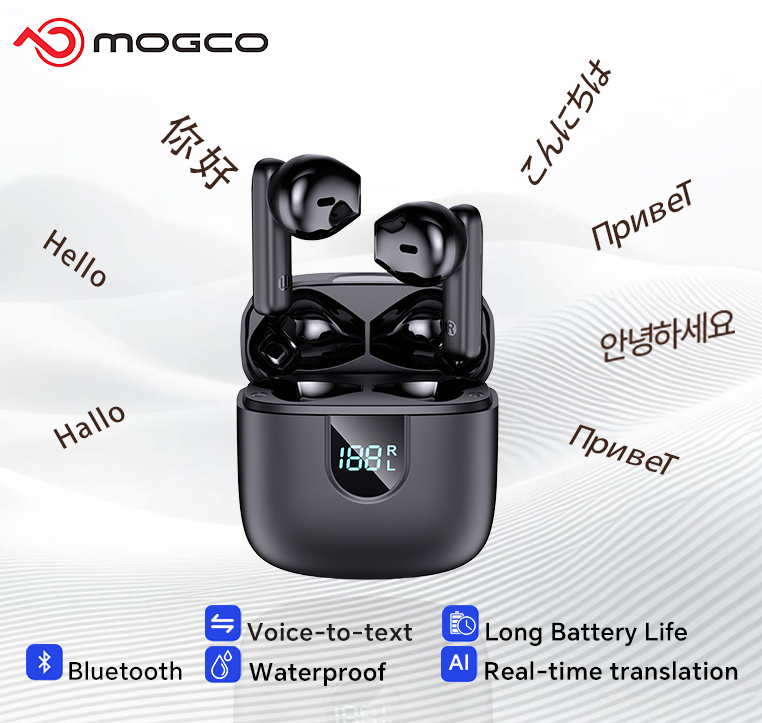 Noise Cancelling Headphone - Auricolari Traduttori AI A18, 164 Lingue,