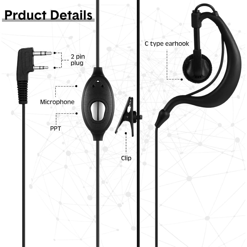 10 Pezzi Auricolari per Walkie - Wired Earphone Mic recensione e prezzo
